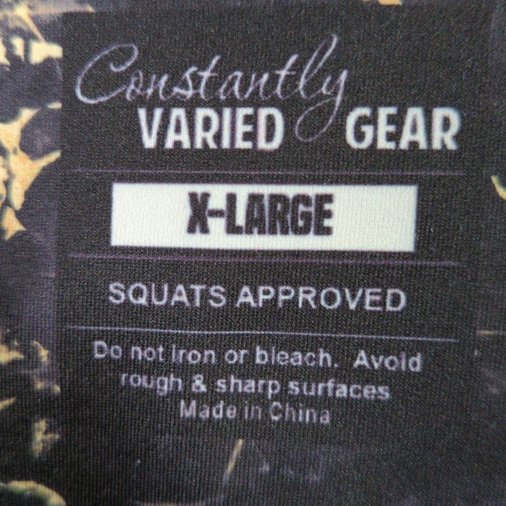 Constantly Varied Gear Leggings Womens XL Black Marble Pockets Squat Proof - Picture 2 of 7